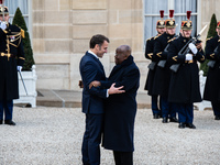 President of the French Republic Emmanuel Macron welcomes Ghanaian President Nana Akufo-Addo to the Elysee Palace for a bilateral summit in...