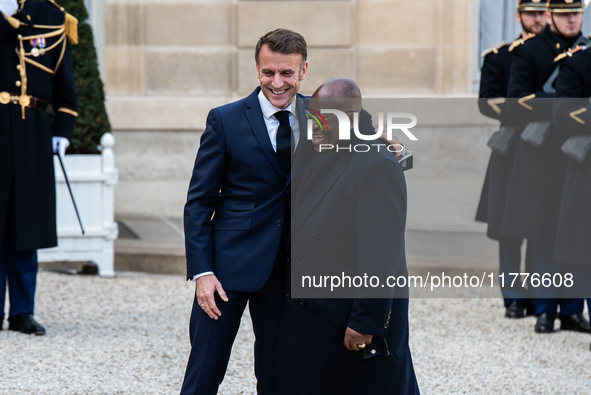 President of the French Republic Emmanuel Macron welcomes Ghanaian President Nana Akufo-Addo to the Elysee Palace for a bilateral summit in...