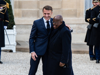 President of the French Republic Emmanuel Macron welcomes Ghanaian President Nana Akufo-Addo to the Elysee Palace for a bilateral summit in...