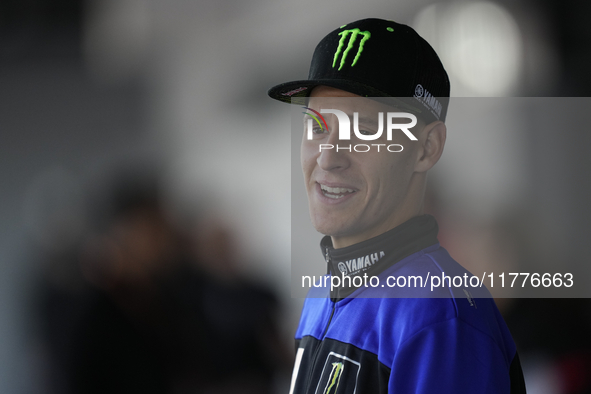 Fabio Quartararo (20) of France and Monster Energy Yamaha Moto GP during the previews of the Motul Solidarity Grand Prix of Barcelona at Cir...