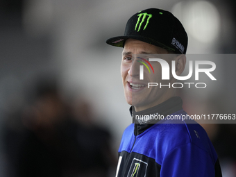 Fabio Quartararo (20) of France and Monster Energy Yamaha Moto GP during the previews of the Motul Solidarity Grand Prix of Barcelona at Cir...