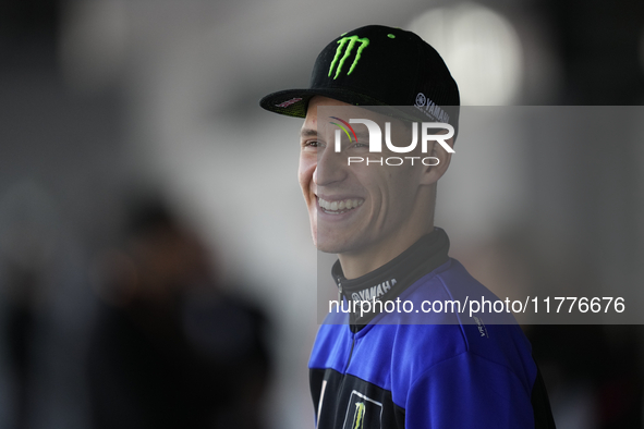 Fabio Quartararo (20) of France and Monster Energy Yamaha Moto GP during the previews of the Motul Solidarity Grand Prix of Barcelona at Cir...