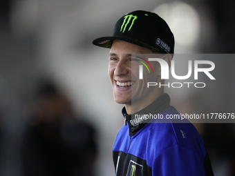 Fabio Quartararo (20) of France and Monster Energy Yamaha Moto GP during the previews of the Motul Solidarity Grand Prix of Barcelona at Cir...