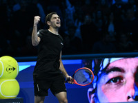 Taylor Fritz (USA) wins against Alex de Minaur (AUS) during day five of the Nitto ATP Finals 2024 at Inalpi Arena in Turin, Italy, on Novemb...