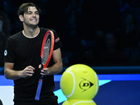 Taylor Fritz (USA) wins against Alex de Minaur (AUS) during day five of the Nitto ATP Finals 2024 at Inalpi Arena in Turin, Italy, on Novemb...