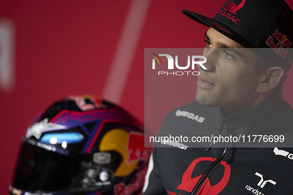 Jorge Martin (89) of Spain and Prima Pramac Racing Ducati during the press conference preview of the Motul Solidarity Grand Prix of Barcelon...