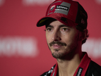 Francesco Pecco Bagnaia (1) of Italy and Ducati Lenovo Team during the press conference preview of the Motul Solidarity Grand Prix of Barcel...