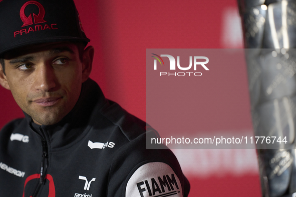 Jorge Martin (89) of Spain and Prima Pramac Racing Ducati during the press conference preview of the Motul Solidarity Grand Prix of Barcelon...