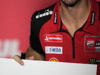 Francesco Pecco Bagnaia (1) of Italy and Ducati Lenovo Team during the press conference preview of the Motul Solidarity Grand Prix of Barcel...