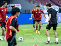 Yuto Nagatomo of Japan attends a training session before facing the Indonesia national team during the FIFA World Cup Asian 3rd Qualifier Gr...