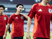 Players of Japan attend a training session before facing the Indonesian national team during the FIFA World Cup Asian 3rd Qualifier Group C...