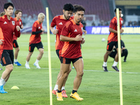 Yuto Nagatomo of Japan attends a training session before facing the Indonesia national team during the FIFA World Cup Asian 3rd Qualifier Gr...