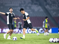 Witan Sulaeman of Indonesia attends a training session before facing the Japan national team during the FIFA World Cup Asian 3rd Qualifier G...