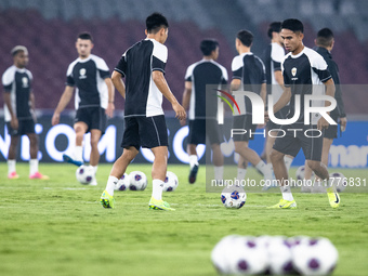 Marselino Ferdinan of Indonesia attends a training session before facing the Japan national team during the FIFA World Cup Asian 3rd Qualifi...