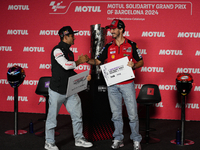 Jorge Martin (89) of Spain and Prima Pramac Racing Ducati during the press conference preview of the Motul Solidarity Grand Prix of Barcelon...