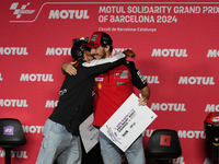 Jorge Martin (89) of Spain and Prima Pramac Racing Ducati during the press conference preview of the Motul Solidarity Grand Prix of Barcelon...