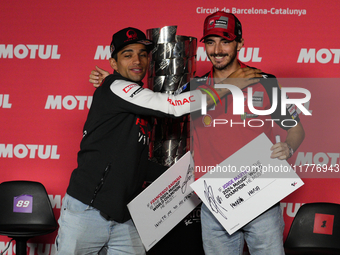 Jorge Martin (89) of Spain and Prima Pramac Racing Ducati during the press conference preview of the Motul Solidarity Grand Prix of Barcelon...