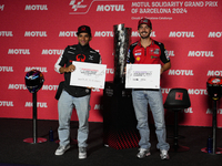 Jorge Martin (89) of Spain and Prima Pramac Racing Ducati during the press conference preview of the Motul Solidarity Grand Prix of Barcelon...