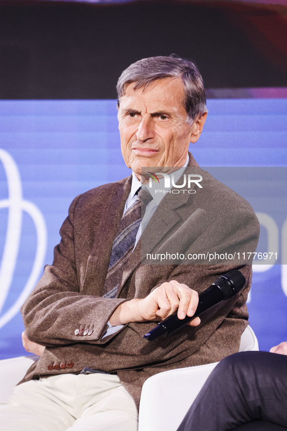 Alberto Mantovani attends the Il Tempo Della Salute event at Palazzo Giureconsulti in Milan, Italy, on November 14, 2024. 