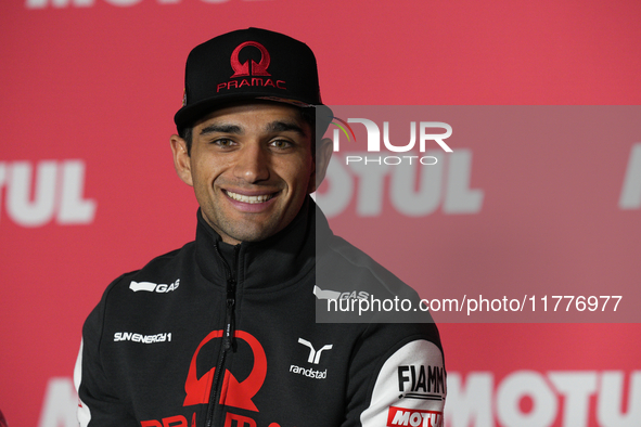 Jorge Martin (89) of Spain and Prima Pramac Racing Ducati during the press conference preview of the Motul Solidarity Grand Prix of Barcelon...