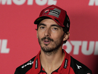 Francesco Pecco Bagnaia (1) of Italy and Ducati Lenovo Team during the press conference preview of the Motul Solidarity Grand Prix of Barcel...