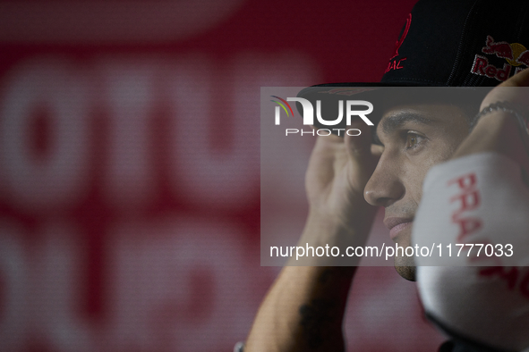 Jorge Martin (89) of Spain and Prima Pramac Racing Ducati during the press conference preview of the Motul Solidarity Grand Prix of Barcelon...