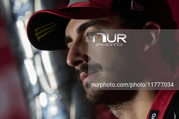 Francesco Pecco Bagnaia (1) of Italy and Ducati Lenovo Team during the press conference preview of the Motul Solidarity Grand Prix of Barcel...