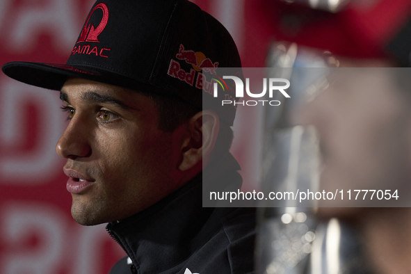 Jorge Martin (89) of Spain and Prima Pramac Racing Ducati during the press conference preview of the Motul Solidarity Grand Prix of Barcelon...