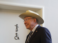 U.S. Ambassador to Mexico Ken Salazar speaks during a briefing where he reiterates his support for the Government of Mexico in cooperating i...