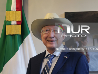 U.S. Ambassador to Mexico Ken Salazar speaks during a briefing where he reiterates his support for the Government of Mexico in cooperating i...