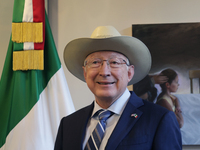 U.S. Ambassador to Mexico Ken Salazar speaks during a briefing where he reiterates his support for the Government of Mexico in cooperating i...