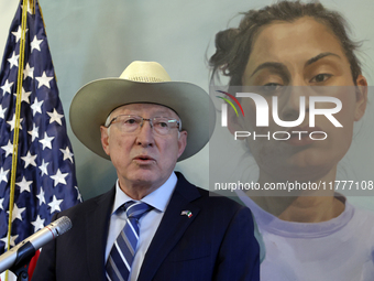 U.S. Ambassador to Mexico Ken Salazar speaks during a briefing where he reiterates his support for the Government of Mexico in cooperating i...