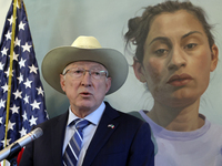 U.S. Ambassador to Mexico Ken Salazar speaks during a briefing where he reiterates his support for the Government of Mexico in cooperating i...