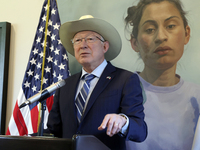 U.S. Ambassador to Mexico Ken Salazar speaks during a briefing where he reiterates his support for the Government of Mexico in cooperating i...