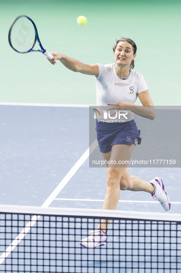 Monica Niculescu  during Billie Jean King Cup Finals match Japan vs Romania in Malaga Spain on 14 November 2024. 