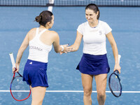 Elena Gabriela Ruse , Monica Niculescu  during Billie Jean King Cup Finals match Japan vs Romania in Malaga Spain on 14 November 2024. (