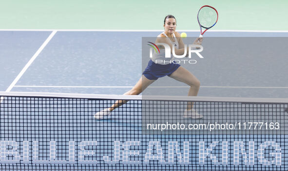 Elena Gabriela Ruse  during Billie Jean King Cup Finals match Japan vs Romania in Malaga Spain on 14 November 2024. 