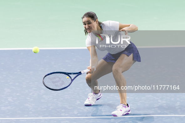 Monica Niculescu  during Billie Jean King Cup Finals match Japan vs Romania in Malaga Spain on 14 November 2024. 