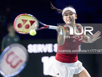 Eri Hozumi  during Billie Jean King Cup Finals match Japan vs Romania in Malaga Spain on 14 November 2024. (