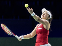 Eri Hozumi  during Billie Jean King Cup Finals match Japan vs Romania in Malaga Spain on 14 November 2024. (