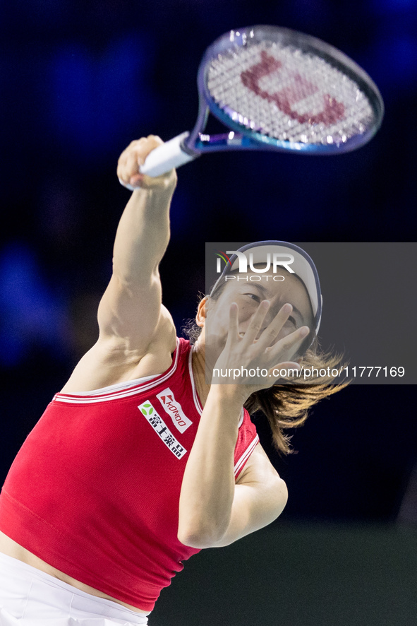 Shuko Aoyama  during Billie Jean King Cup Finals match Japan vs Romania in Malaga Spain on 14 November 2024. 