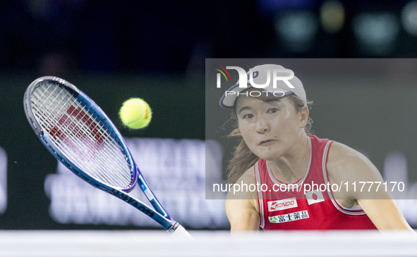 Shuko Aoyama  during Billie Jean King Cup Finals match Japan vs Romania in Malaga Spain on 14 November 2024. 