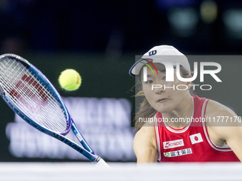 Shuko Aoyama  during Billie Jean King Cup Finals match Japan vs Romania in Malaga Spain on 14 November 2024. (