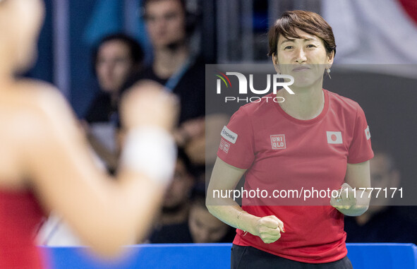 Ai Sugiyama  during Billie Jean King Cup Finals match Japan vs Romania in Malaga Spain on 14 November 2024. 