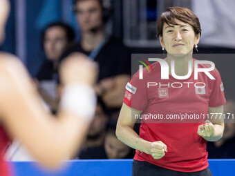 Ai Sugiyama  during Billie Jean King Cup Finals match Japan vs Romania in Malaga Spain on 14 November 2024. (