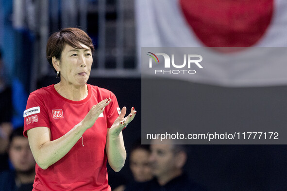 Ai Sugiyama  during Billie Jean King Cup Finals match Japan vs Romania in Malaga Spain on 14 November 2024. 