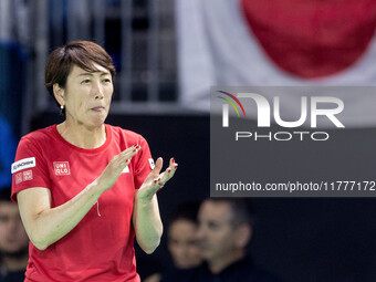 Ai Sugiyama  during Billie Jean King Cup Finals match Japan vs Romania in Malaga Spain on 14 November 2024. (