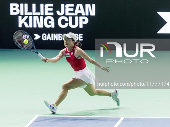 Shuko Aoyama  during Billie Jean King Cup Finals match Japan vs Romania in Malaga Spain on 14 November 2024. (