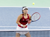 Eri Hozumi  during Billie Jean King Cup Finals match Japan vs Romania in Malaga Spain on 14 November 2024. (