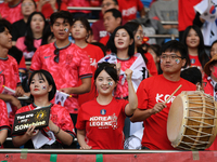 Korea Republic fans attend the AFC Asian Qualifiers Road to 26 match between Kuwait and Korea Republic in Kuwait City, Kuwait, on November 1...